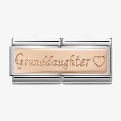 Nomination CLASSIC Rose Gold Double Engraved Grandaughter Charm 430710/09