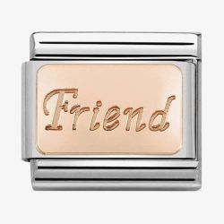 Nomination CLASSIC Rose Gold Engraved Friend Charm 430108/14