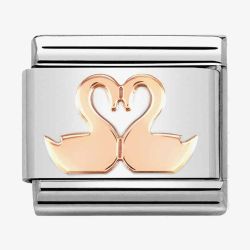 Nomination CLASSIC Composable Romance Double Swans Charm 430104/40