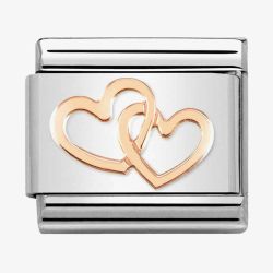 Nomination CLASSIC Composable Romance Linked Hearts Charm 430104/41