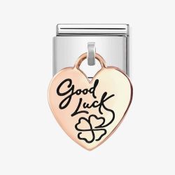 Nomination CLASSIC Composable Rose Gold Good Luck Heart Pendant Charm 431803/07
