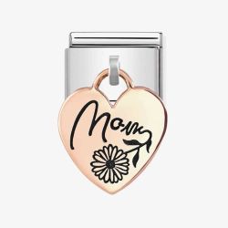 Nomination CLASSIC Composable Rose Gold Mom Heart Pendant Charm 431803/09