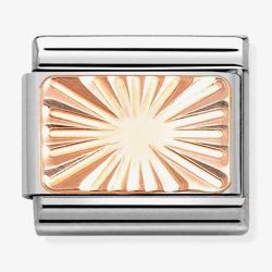 Nomination Classic Plates Rose Gold Diamond Detail Charm 430101/56 *