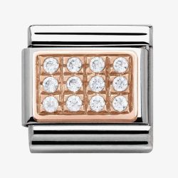 Nomination CLASSIC Rose Gold White Pavé Charm 430301/01