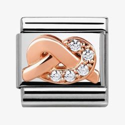 Nomination CLASSIC Rose Gold Symbols White Knot Charm 430302/06