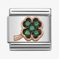 Nomination CLASSIC Rose Gold Symbols Green Clover Charm 430311/02
