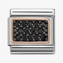 Nomination CLASSIC Rose Gold Black Cubic Zirconia Charm 430313/03