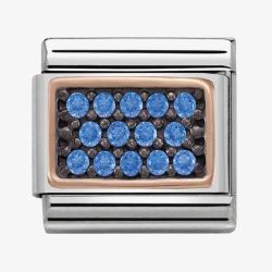 Nomination CLASSIC Rose Gold Blue Cubic Zirconia Charm 430313/06