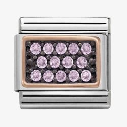 Nomination CLASSIC Rose Gold Pink Cubic Zirconia Charm 430313/07