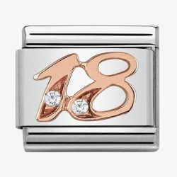 Nomination CLASSIC Rose Gold Number 18 Charm 430315/18