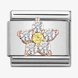 Nomination CLASSIC Rose Gold Yellow And White Flower Charm 430317/03