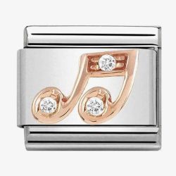 Nomination CLASSIC Rose Gold Music Note with Cubic Zirconia Charm 430305/25