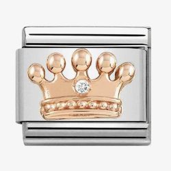Nomination CLASSIC Rose Gold Crown with Cubic Zirconia Charm 430305/24