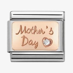 Nomination CLASSIC Rose Gold Mother's Day Cubic Zirconia Heart Charm 430316/01