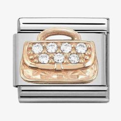 Nomination CLASSIC Rose Gold Handbag With Zirconia Charm 430302/31 *
