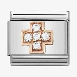 Nomination CLASSIC Rose Gold Cubic Zirconia Cross Charm 430302/29