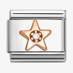 Nomination CLASSIC Rose Gold Symbols White Star Charm 430305/37