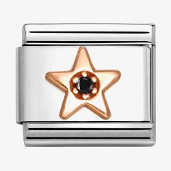 Nomination CLASSIC Rose Gold Symbols Black Star Charm 430305/38