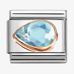 Nomination CLASSIC Light Blue Cubic Zirconia Left Drop Charm 430605/006