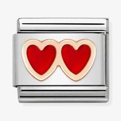 Nomination CLASSIC Composable Double Red Heart Charm 430202/13