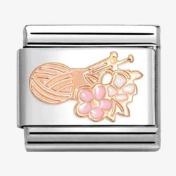 Nomination CLASSIC Rose Gold Wool & Knitting Needles Charm 430202/29