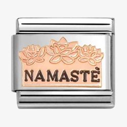 Nomination Stainless Steel 9ct Rose Gold Namaste Flowers Charm 430202/43