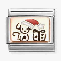 Nomination Classic Plates Christmas Puppy Charm 430204/07