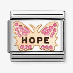 Nomination Classic Rose Gold Fuchsia Hope Butterfly Charm 430202/50