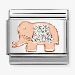 Nomination Composable Classic Rose Gold Glitter Elephant Charm 430205/36