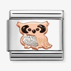 Nomination Composable Classic Rose Gold Glitter Owl Charm 430205/38
