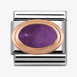 Nomination CLASSIC Rose Gold Amethyst Charm 430502/02