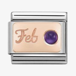 Nomination CLASSIC Rose Gold February Amethyst Charm 430508/02