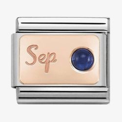 Nomination CLASSIC Rose Gold September Sapphire Charm 430508/09