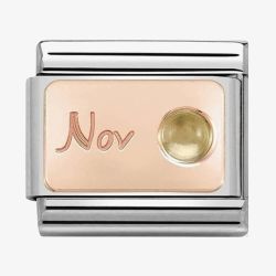 Nomination CLASSIC Rose Gold November Citrine Charm 430508/11