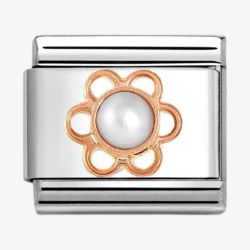 Nomination CLASSIC Rose Gold Freshwater Pearl Flower Charm 430503/02