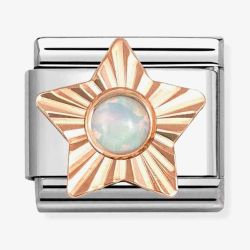 Nomination Classic Rose Gold Star White Opal Charm 430515/07