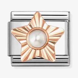 Nomination Classic Rose Gold Star White Pearl Charm 430515/13