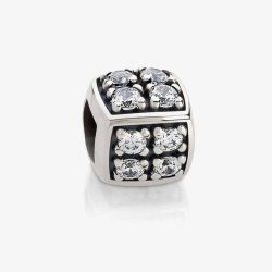 Nomination Cubiamo Pavé White Cube Charm 161202/001