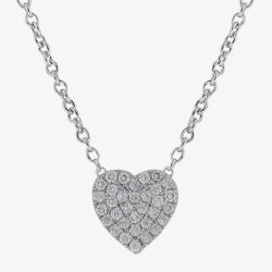 Crislu Miss Crislu Heart Pave Necklace 9010069N13CZ