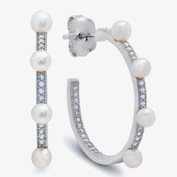 Crislu Ladies Classic Freshwater Pearl Earrings 9010135E00PL 