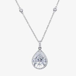 Crislu Ladies White Rhapsody Necklace 9010165N16CZ 