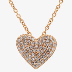 Crislu Simply Pavé Heart Necklace 8010442N16CZ