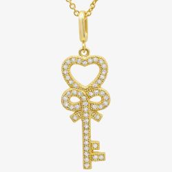 Crislu 'Keys to the Kingdom' Necklace 3010444N16CZ