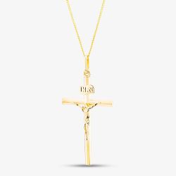 9ct Yellow Gold Large Crucifix Pendant 1.64.0063