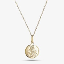 9ct Gold St Christopher and Chain SC002 CN025-18