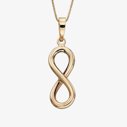 9ct Yellow Gold Infinity Symbol Pendant GP2109 GN141
