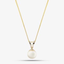 9ct Yellow Gold Akoya Pearl Pendant Necklace PNZ106CM
