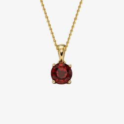 9ct Yellow Gold Garnet January Birthstone Loose Pendant GP2189