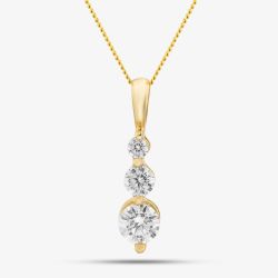 9ct Gold Cubic Zirconia Trilogy Pendant 1.62.4114
