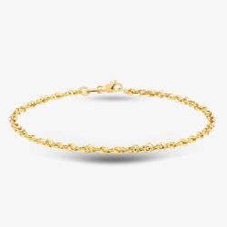 9ct Yellow Gold 7 Inch Prince of Wales Chain Bracelet 1.29.4301